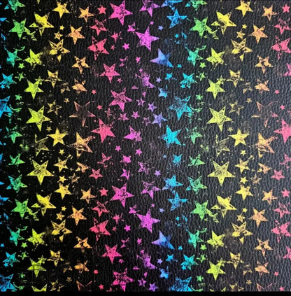 Kunstleder Rainbow Stars 50 x 140 cm - KL50