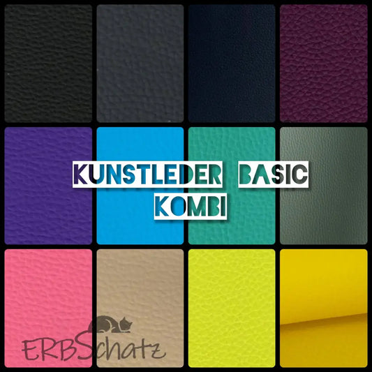 Kunstleder Rolle Basic Kombi Farbauswahl 50 x 140 cm