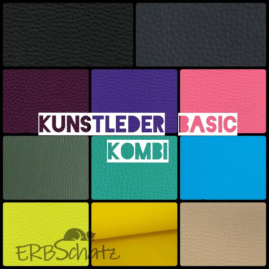 Kunstleder Rolle Basic Kombi Farbauswahl 50 x 140 cm