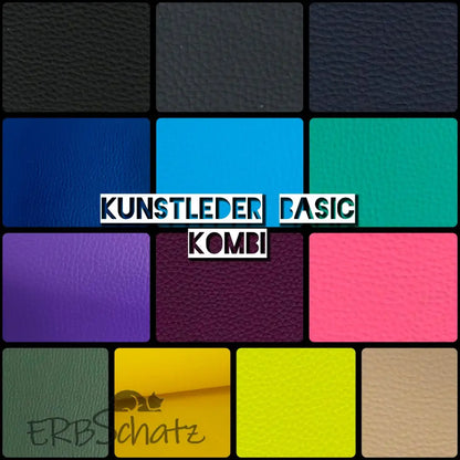 Kunstleder Rolle Basic Kombi Farbauswahl 50 x 140 cm