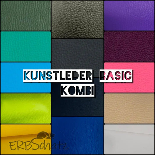 Kunstleder Rolle Basic Kombi Farbauswahl 50 x 140 cm