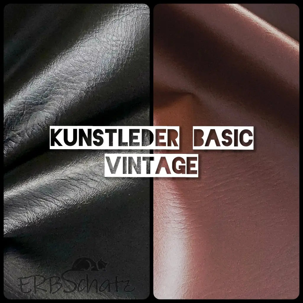 Kunstleder Rolle Basic Vintage Farbauswahl 50 x 140 cm