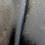 Kunstleder Satin Stars Black | Rollen 30 x 135 cm