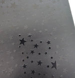 Kunstleder Satin Stars Black | Rollen 30 x 135 cm