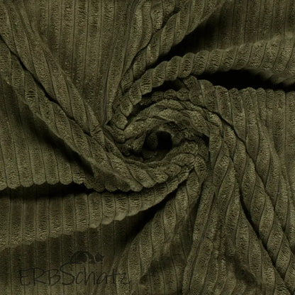 Breitcord | Farbauswahl | 1 cm Rippen - Olive