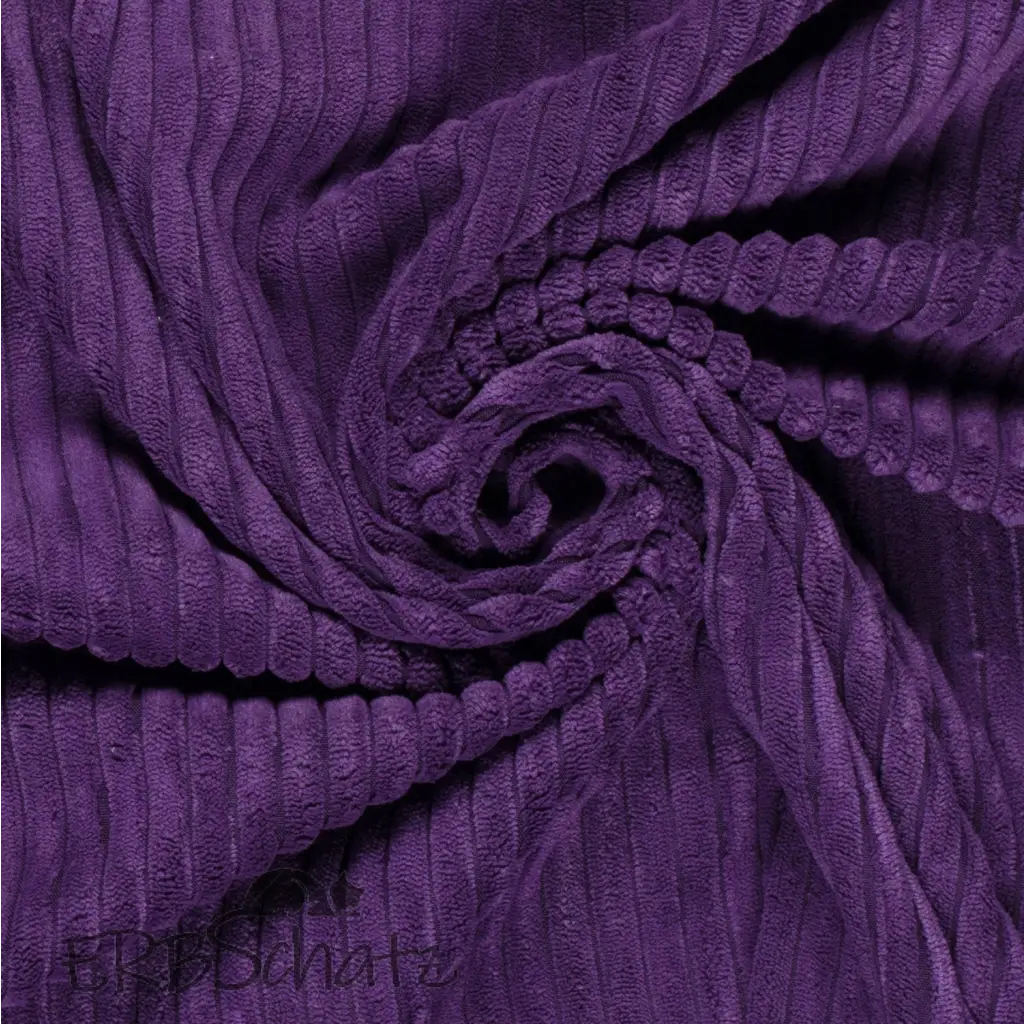 Breitcord | Farbauswahl | 1 cm Rippen - Purple