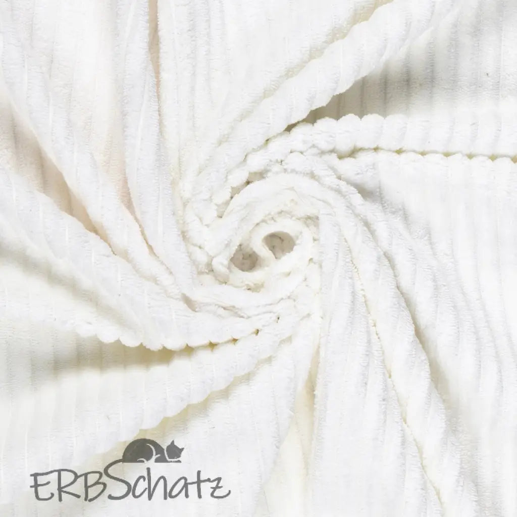 Breitcord | Farbauswahl | 1 cm Rippen - Wollweiß