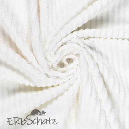 Breitcord | Farbauswahl | 1 cm Rippen - Wollweiß