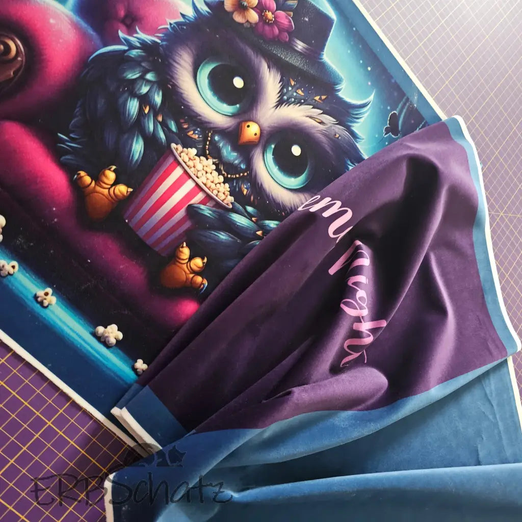 Kuschelkissen Panelset | 40x40 cm Kissenbezug - Kino Eule