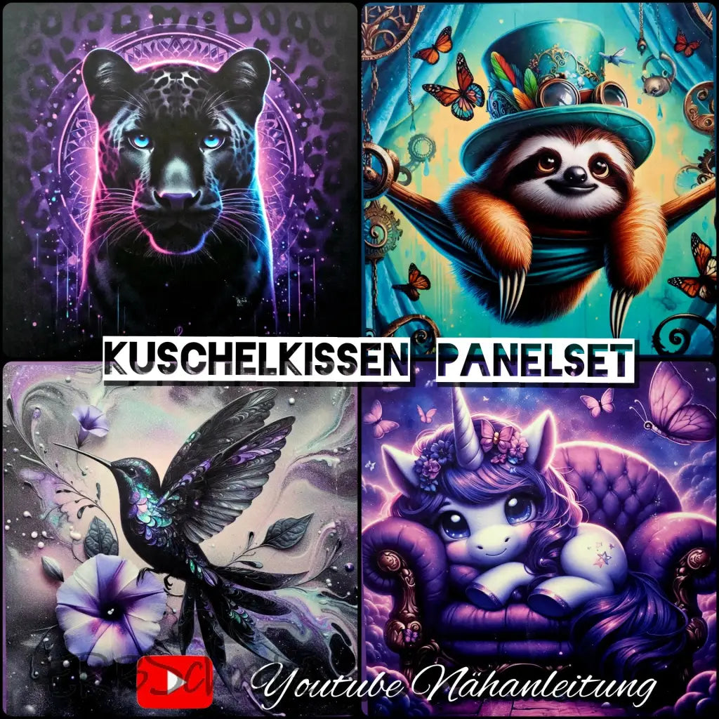 Kuschelkissen Panelset | 50x50 cm Kissenbezug - Kissen