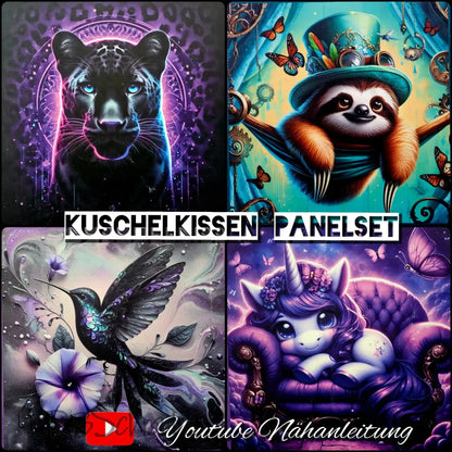 Kuschelkissen Panelset | 50x50 cm Kissenbezug - Kissen