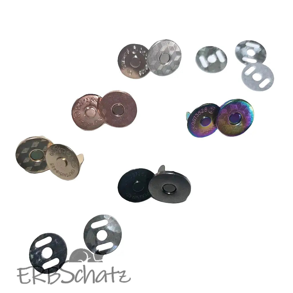Magnet Taschenverschlüsse 18mm - extra flach Silber
