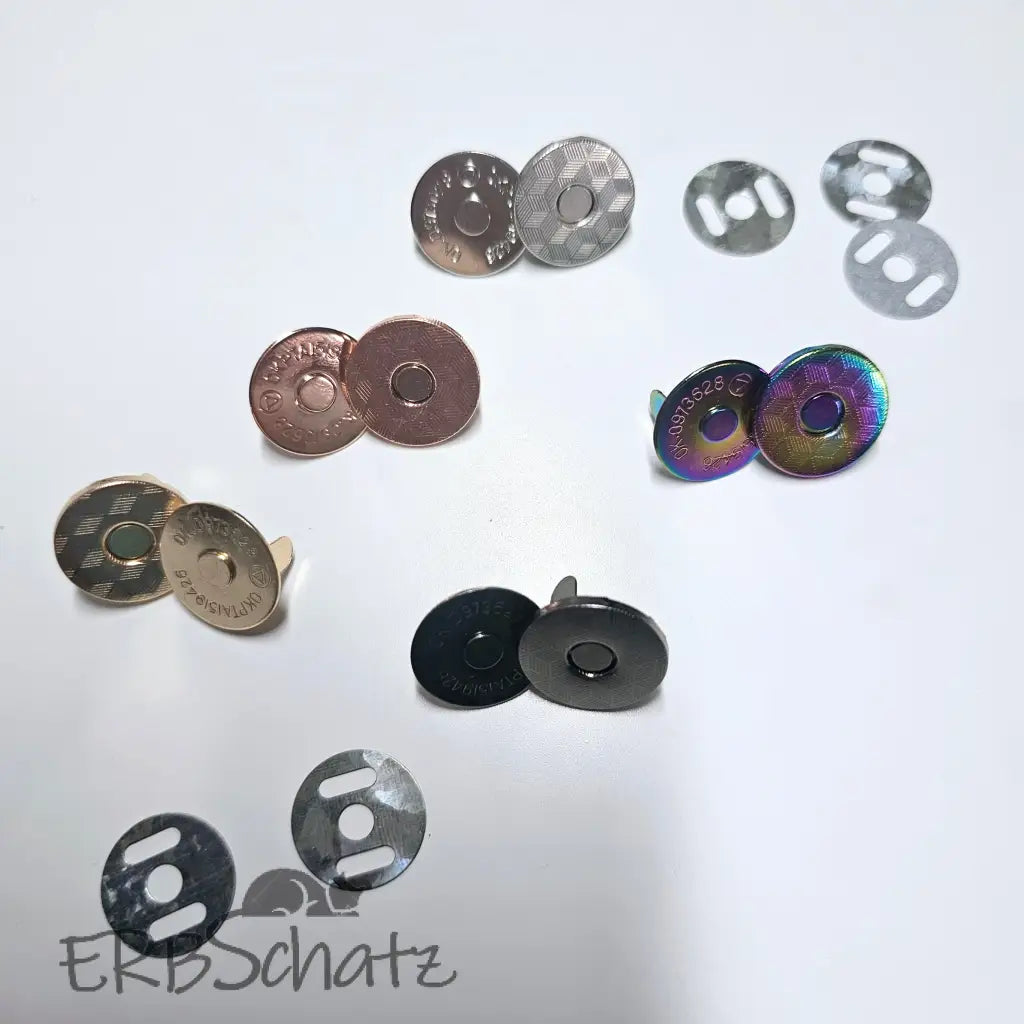 Magnet Taschenverschlüsse 18mm - extra flach Silber