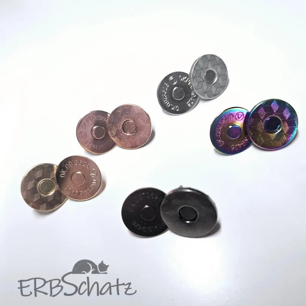 Magnet Taschenverschlüsse 18mm - extra flach Silber