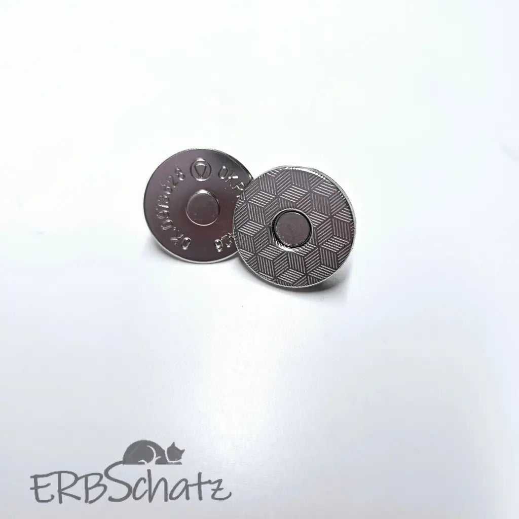 Magnet Taschenverschlüsse 18mm - extra flach Silber