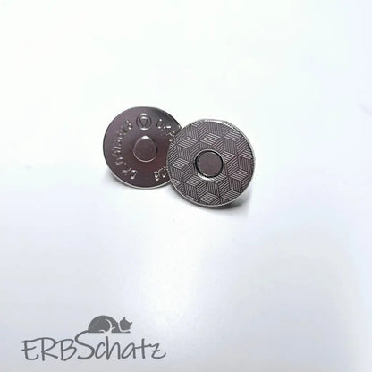 Magnet Taschenverschlüsse 18mm - extra flach Silber