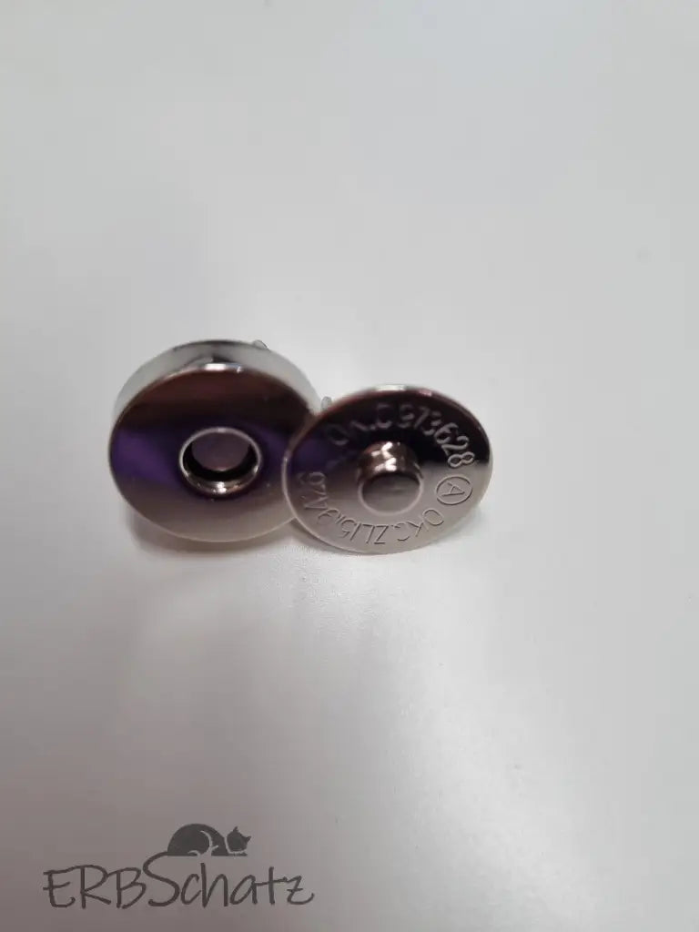 Magnet Taschenverschlüsse 18mm Silber - reißverschluss