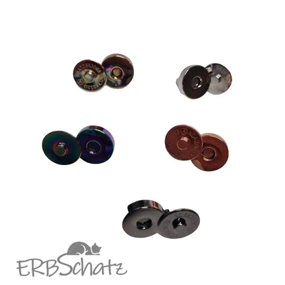 Magnet Taschenverschlüsse 18mm Silber - reißverschluss