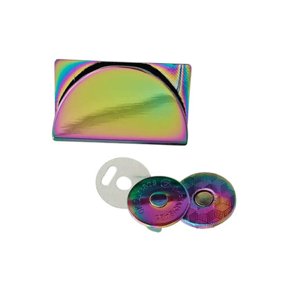 Magnet Taschenverschluss Halbkreis Rainbow