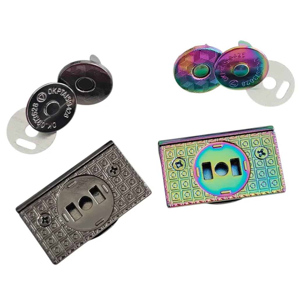 Magnet Taschenverschluss Halbkreis Rainbow