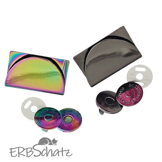Magnet Taschenverschluss Halbkreis Rainbow