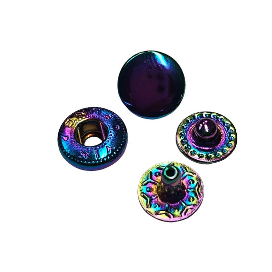 Metall Druckknöpfe 10mm Rainbow