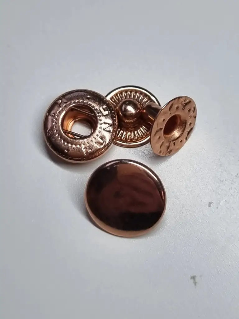 Metall Druckknöpfe 12mm Gold