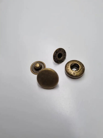 Metall Druckknöpfe 12mm Gold