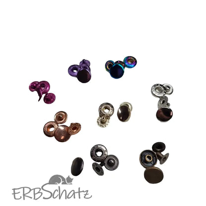 Metall Druckknöpfe 12mm Gold
