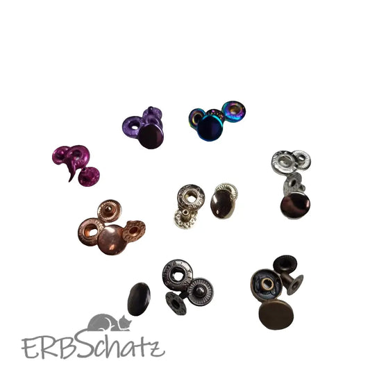 Metall Druckknöpfe 12mm Gold