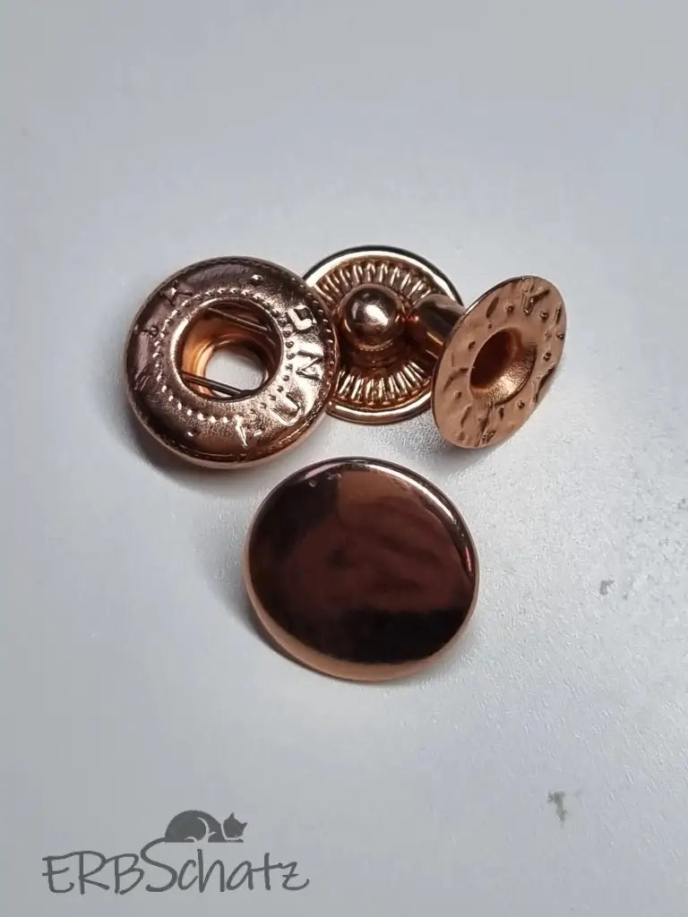 Metall Druckknöpfe 12mm Gold