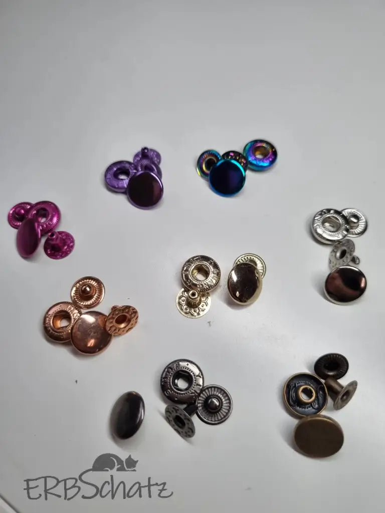 Metall Druckknöpfe 12mm Gold