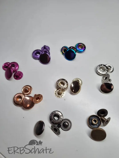Metall Druckknöpfe 12mm Gold