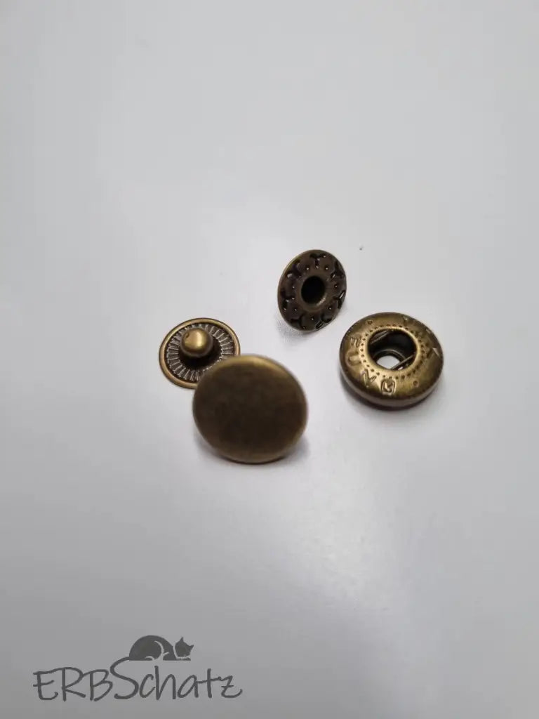 Metall Druckknöpfe 12mm Gold