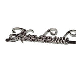 Metall Label ’Handmade’ Big Schreibschrift Gun Metal