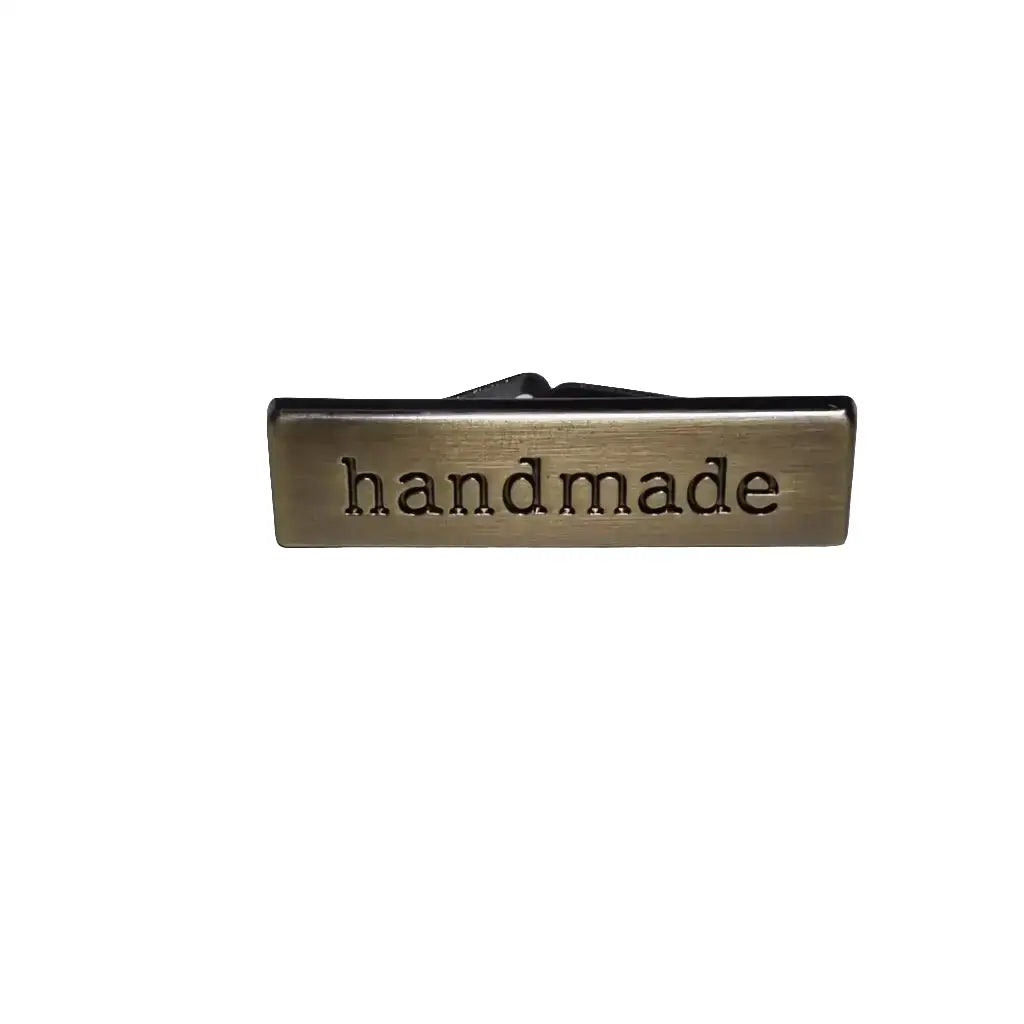 Metall Label ’Handmade’ Gold