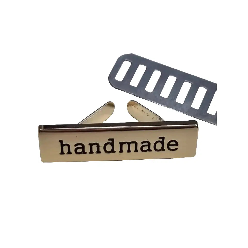 Metall Label ’Handmade’ Gold