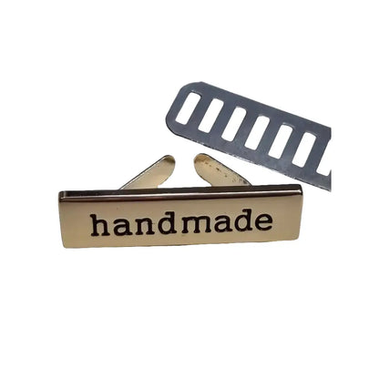 Metall Label ’Handmade’ Gold