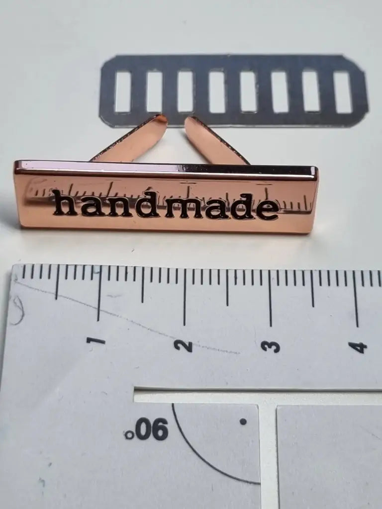 Metall Label ’Handmade’ Gold