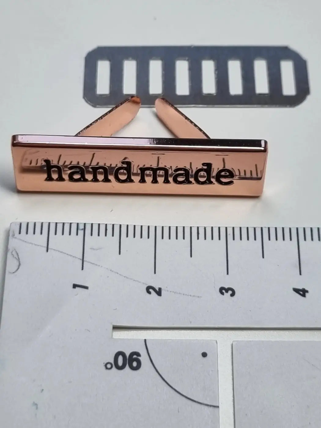 Metall Label ’Handmade’ Gold
