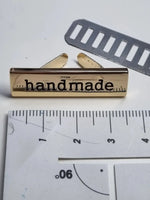 Metall Label ’Handmade’ Gold