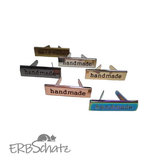 Metall Label ’Handmade’ Gold - reißverschluss schieber