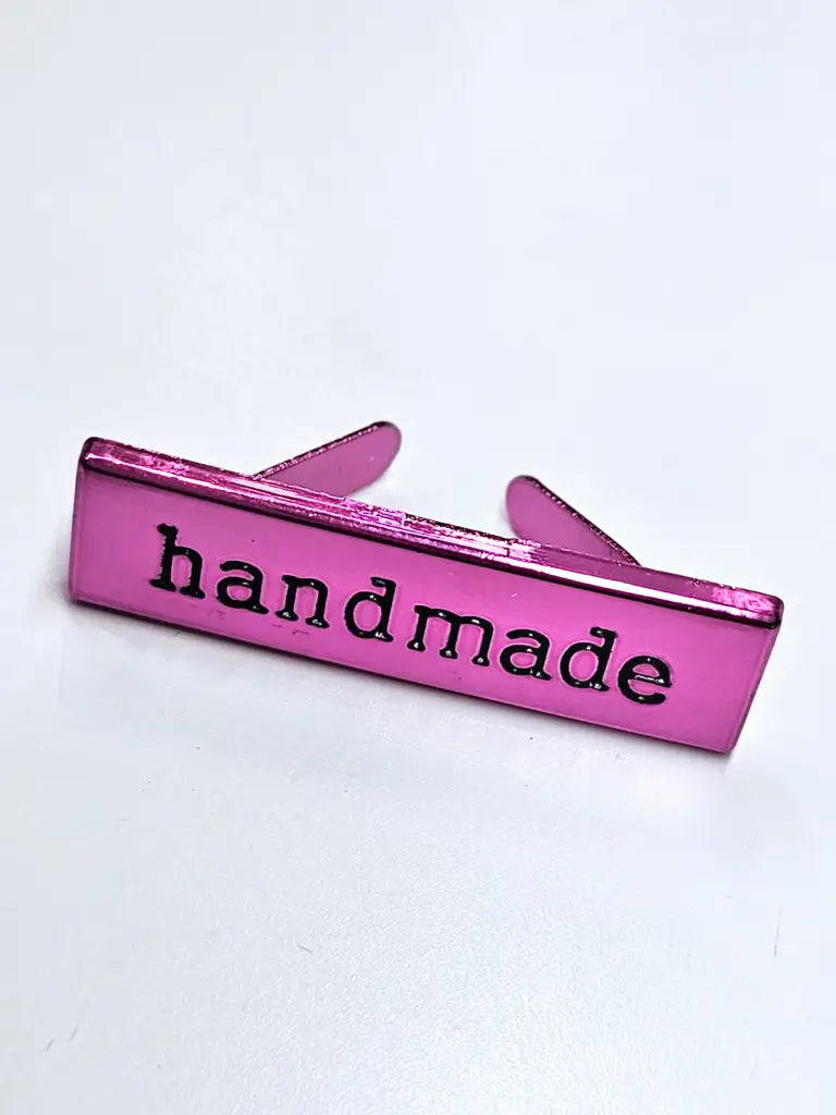 Metall Label ’Handmade’ Metallic Colours Blau