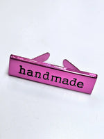 Metall Label ’Handmade’ Metallic Colours Blau