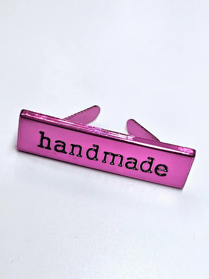 Metall Label ’Handmade’ Metallic Colours Blau
