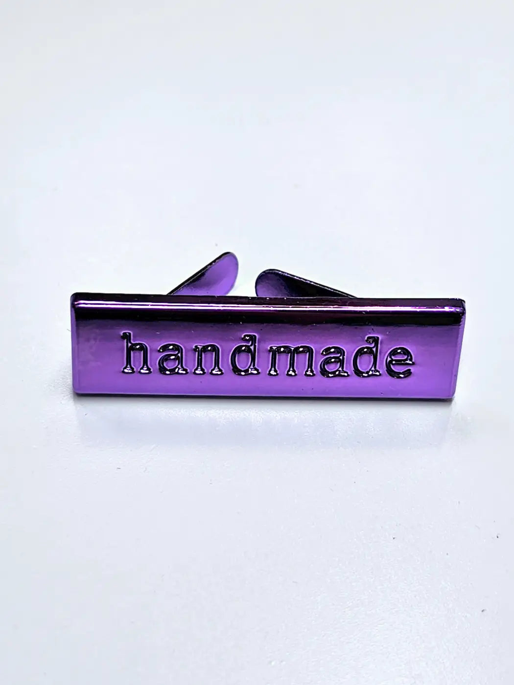 Metall Label ’Handmade’ Metallic Colours Blau