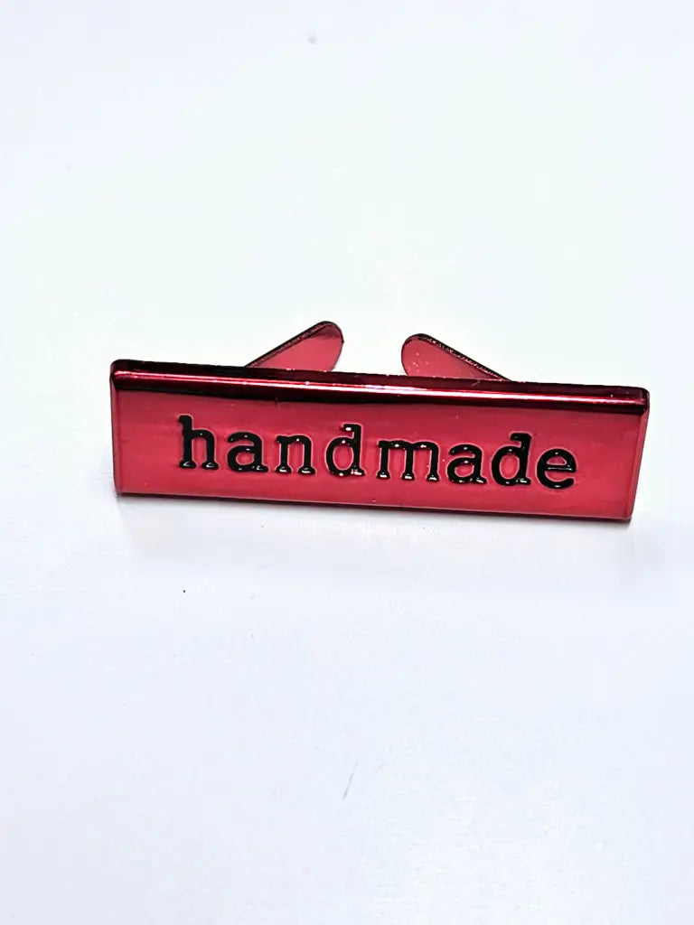 Metall Label ’Handmade’ Metallic Colours Blau