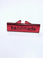 Metall Label ’Handmade’ Metallic Colours Blau