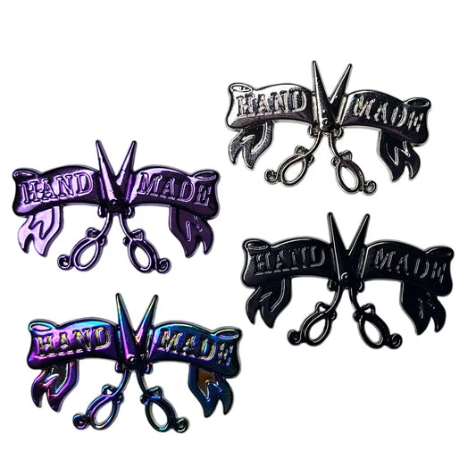 Metall Label ’Handmade Retrodesign’ - Farbauswahl Rainbow