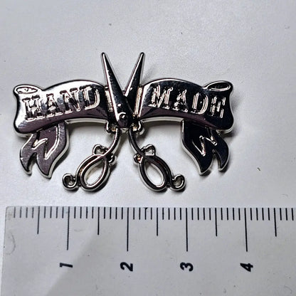 Metall Label ’Handmade Retrodesign’ - Farbauswahl Rainbow